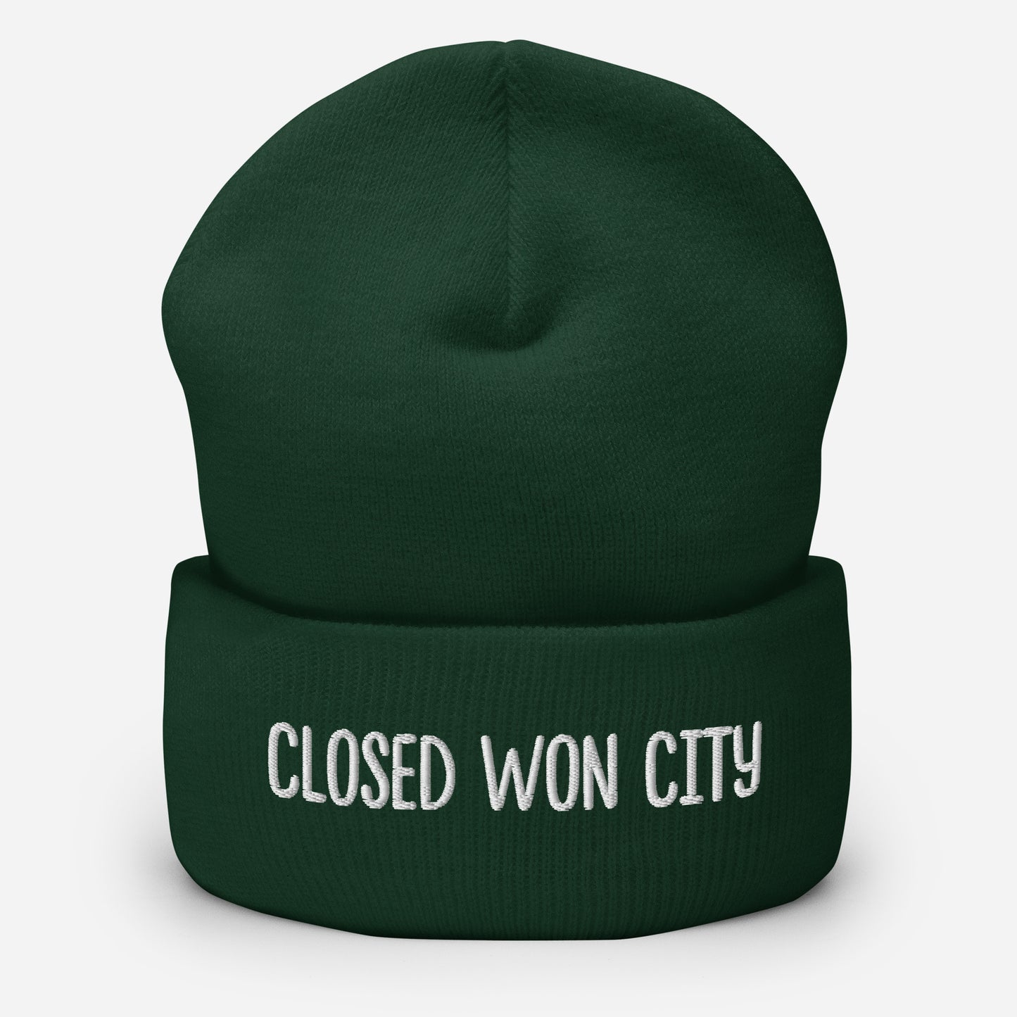 Closed Won City Cuffed Beanie