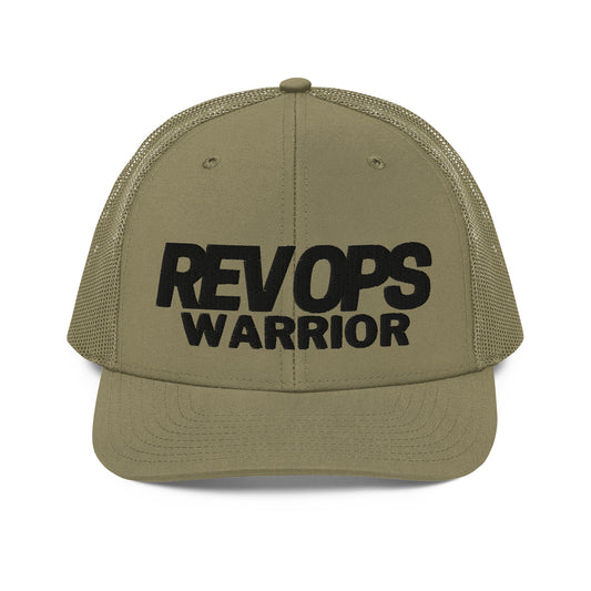 Rev Ops Warrior Black/Olive Mesh Trucker Cap